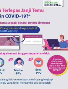 Anda Terlepas Janji Temu Vaksin COVID-19?